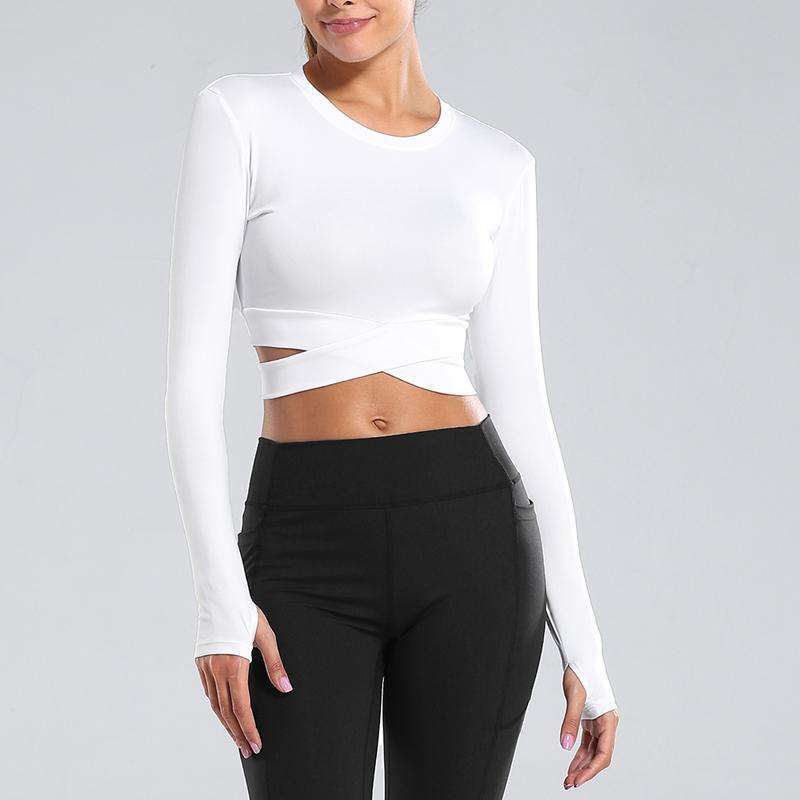 Yoga Sports Navel Cross Long Sleeve