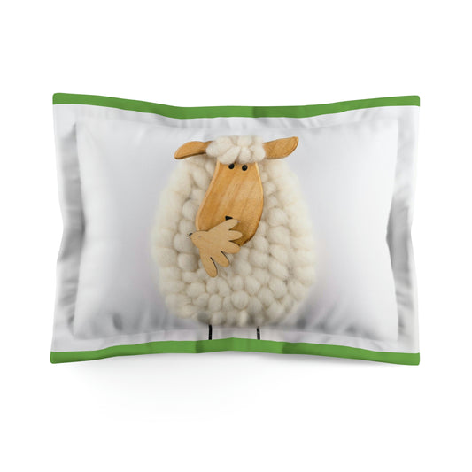 Pillow Sham "Oops  Did I Wake You Up Sheep" Multiple End Colors/ Microfiber Pillow Sham