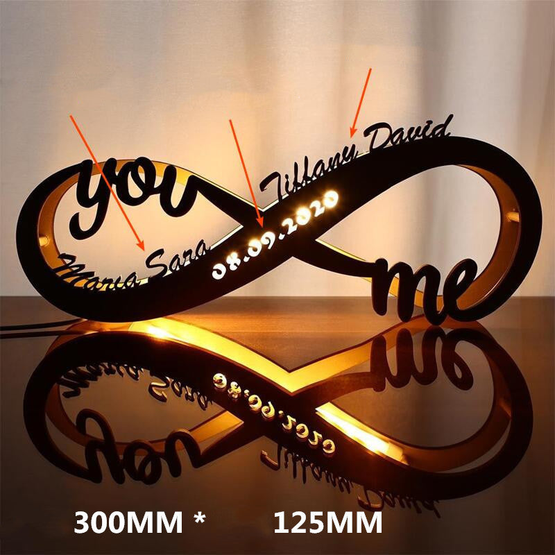 Infinite Love Lamp - Unique Personalized Anniversary Gift