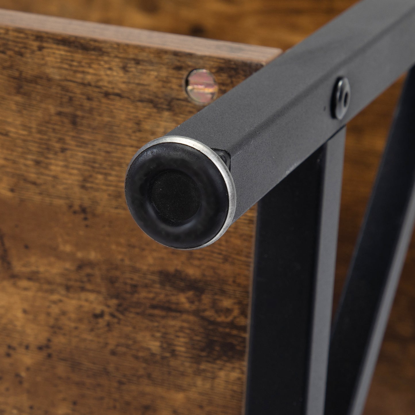 Set of 2 Nightstand Industrial End Tables,