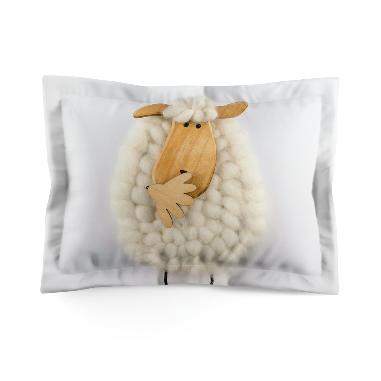 Pillow Sham "Oops  Did I Wake You Up Sheep" / Microfiber Pillow Sham