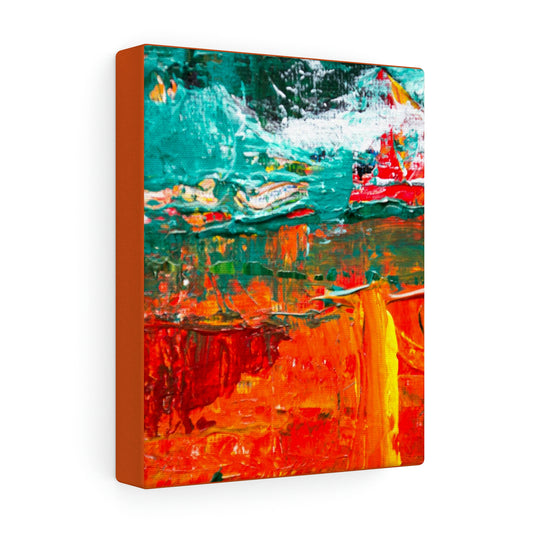 Stretched canvas Mountain Dream Orange Sides