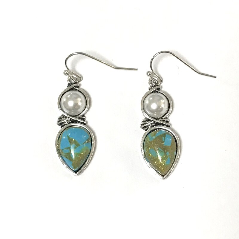 Blue stone earrings - Beautiful Vintage Earings