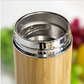 Hand Crafted Bamboo Cup - Stainless Steel  - 360ml (12.17oz)