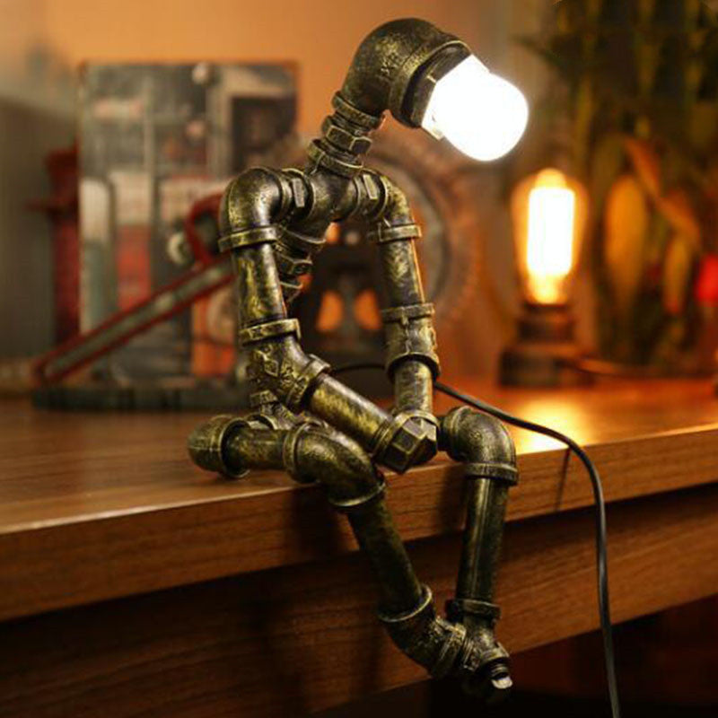 Robot Table Lamp Vintage - Durable Iron Pipe Desk Lamp - Free Shipping!