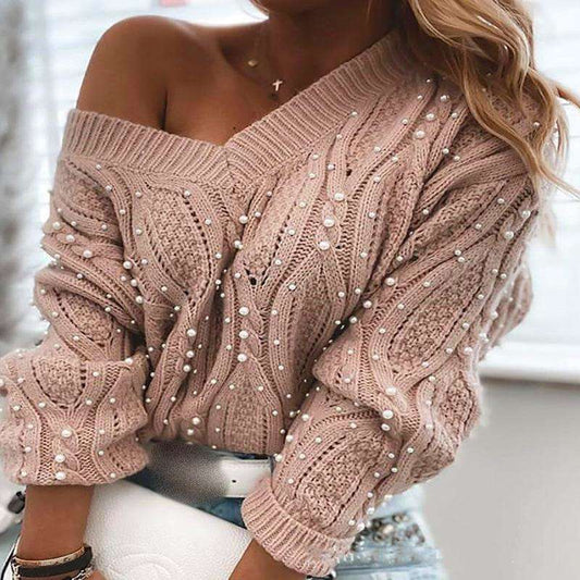 Beautiful Pearl Pink Sweater -  Time