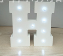 White light 15cm wooden English LED letter light
