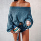 Beautiful Blue Moon Sweater - Casual long sleeve