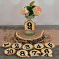 Rustic Wooden Wedding Decor / Anniversary - Party Reception Stand - Set of 10 Pcs