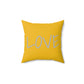 Cat Love Pillow Case - Various Back Side Colors - Spun Polyester Square Pillow Case