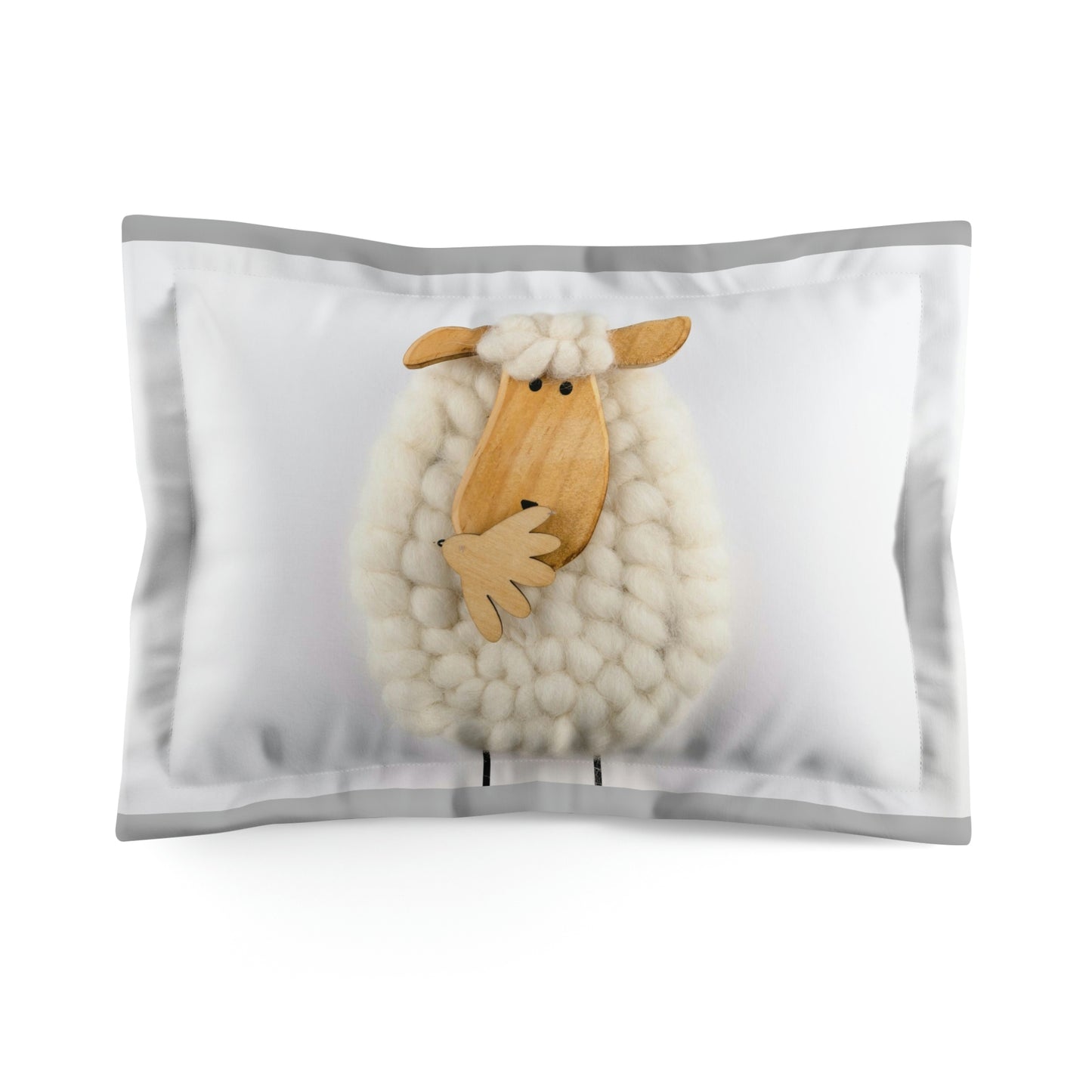 Pillow Sham "Oops  Did I Wake You Up Sheep" Multiple End Colors/ Microfiber Pillow Sham