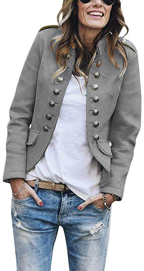 Autumn and winter fashion button blazer