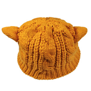 Hand Made Cap - Teen's Favorite Cute Cat Knitted Cap