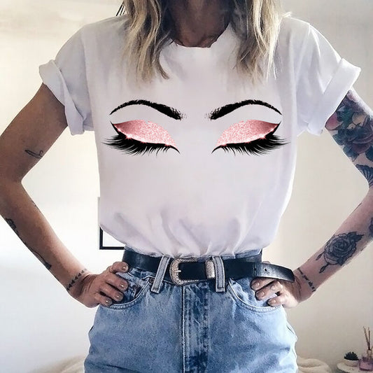Beautiful Me - Printed casual loose T-shirt