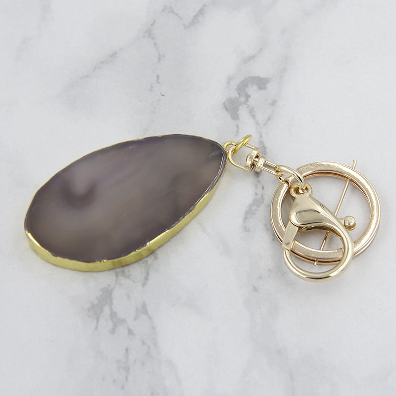 Wedding & Events Personalized Natural Agate Stone Pendant