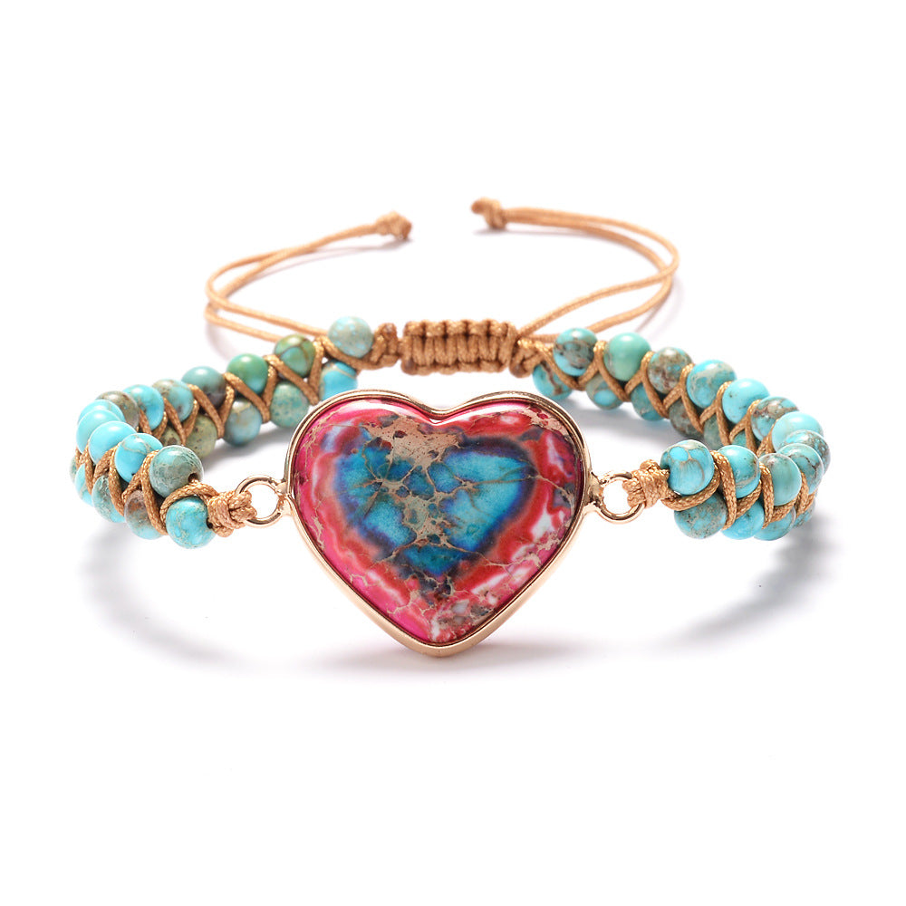 Knitting pine stone love bracelet