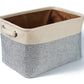 Foldable Japanese Cotton And Linen Storage Basket